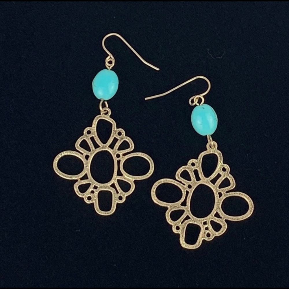 Golden Dangle Earrings